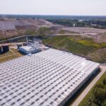 Title image with Getlini EKO greenhouses from above